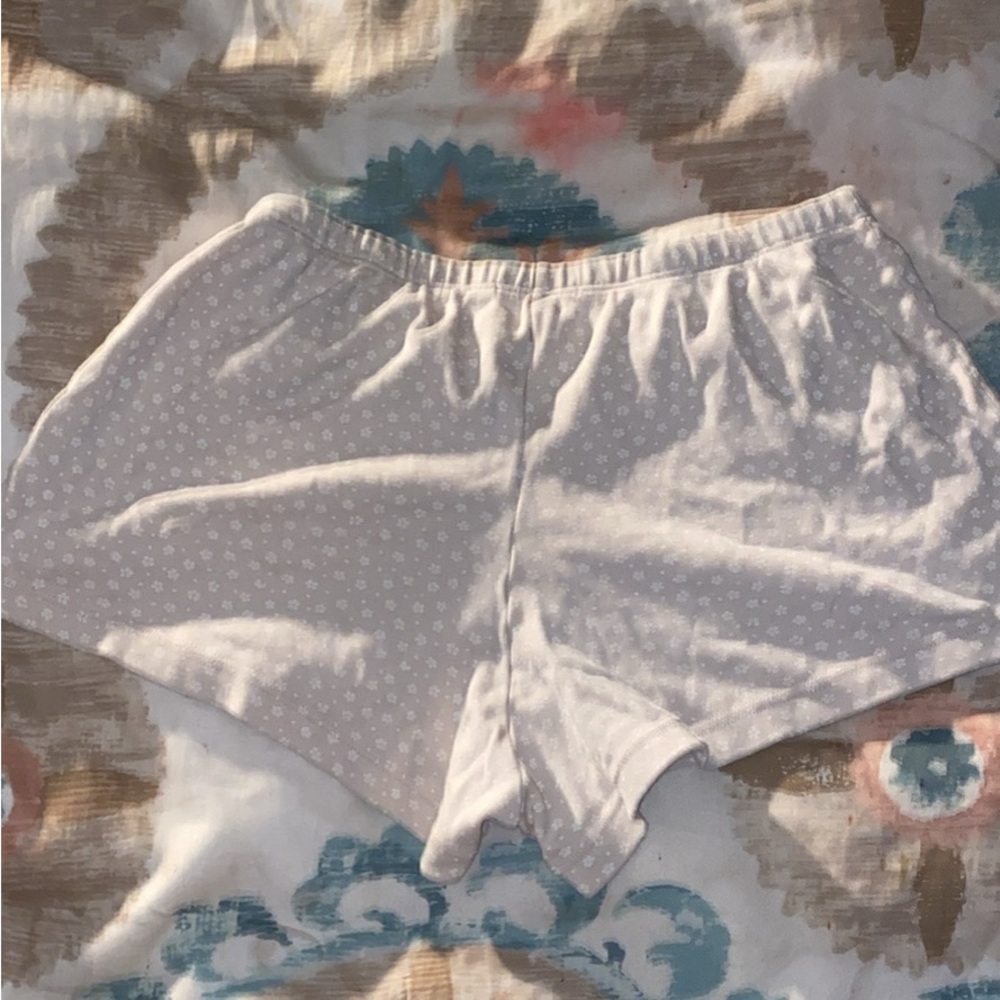 Brandy Melville booty White Polka Dot Lounge Shorts